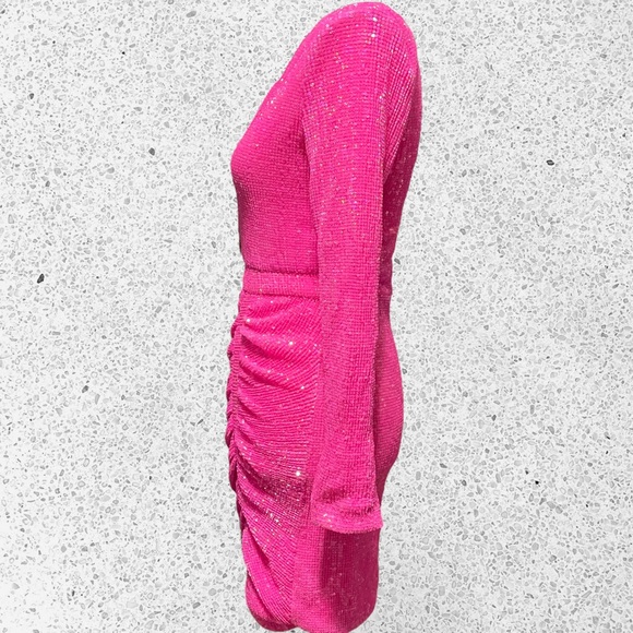 Lavish Alice Pink Sequin Dress - Size 2 - SO CUTE! - Picture 4 of 6